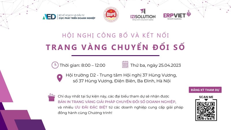 Thư mời tham dự “HỘI NGHỊ CÔNG BỐ VÀ KẾT NỐI TRANG VÀNG GIẢI PHÁP CHUYỂN ĐỔI SỐ”