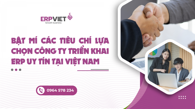 Bật mí các tiêu chí lựa chọn công ty triển khai ERP uy tín tại Việt Nam