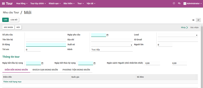 Phần mềm quản lý du lịch Odoo – khác biệt và ưu thế vượt trội 06