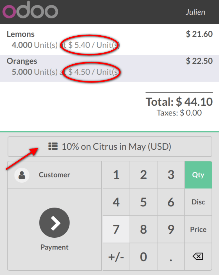 Hướng dẫn sử dụng phần mềm PoS - Phần mềm Odoo quản lý chuỗi bán lẻ 23 Hướng dẫn sử dụng phần mềm PoS - Phần mềm Odoo quản lý chuỗi bán lẻ 23