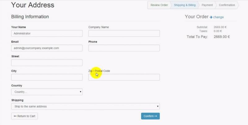 Phần mề Odoo eCommerce 