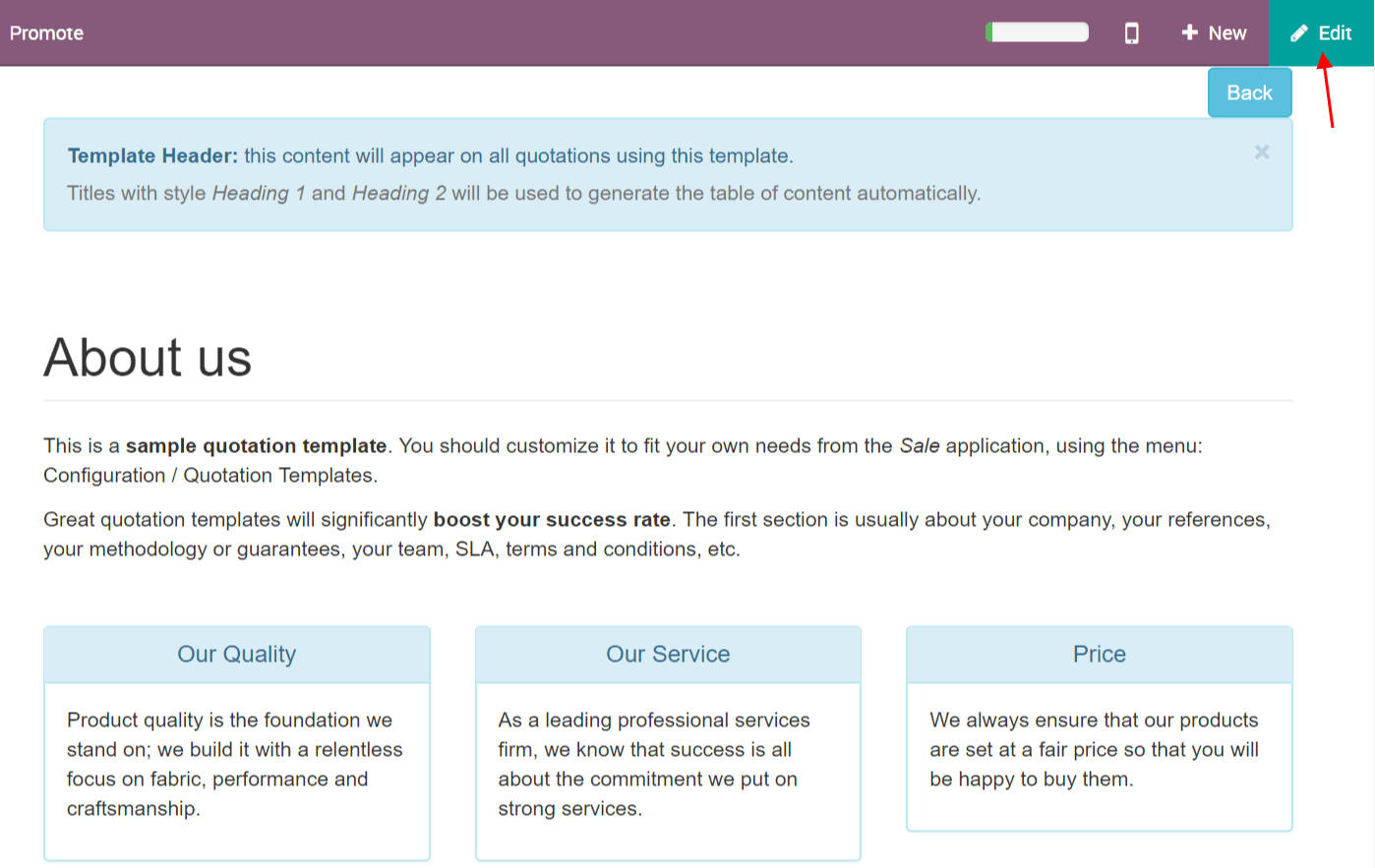 Phần mềm Odoo ERP - Ứng dụng sale