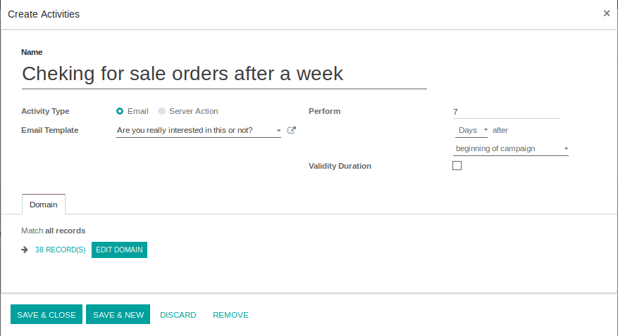 Marketing Automation Odoo ERP