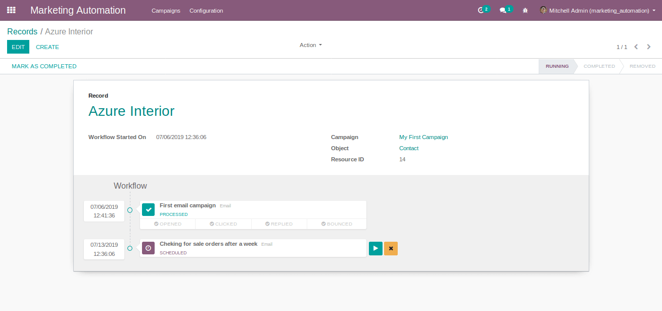 Marketing Automation Odoo ERP