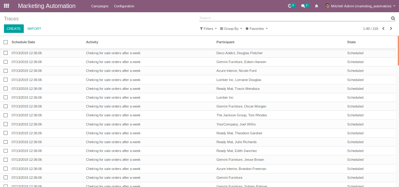Marketing Automation Odoo ERP