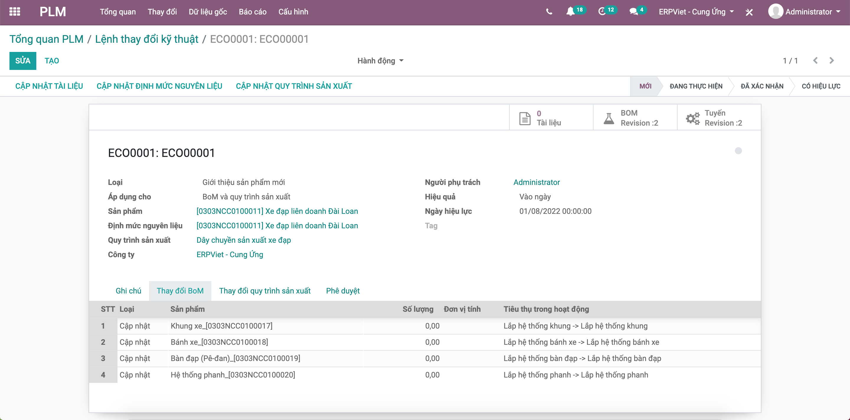 Quản lý các thay đổi kỹ thuật với giao tiếp theo thời gian thực
